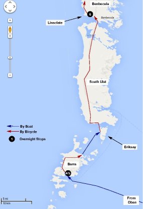 Barra/S Uist/Benbecula Map
