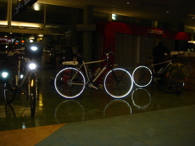 The assembled bicycles at Auckland Airport