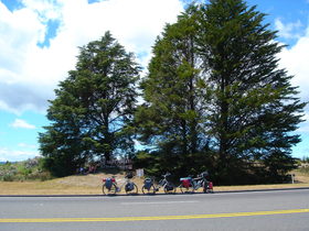 Between Taupo and Turangi: top of Hatepe Hill