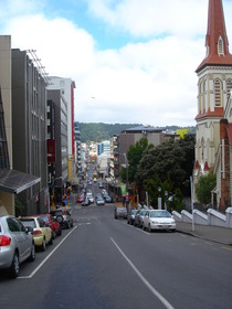 Wellington: view down Dixon Street