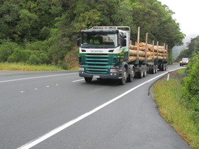 Whangamoa Saddle: heavy traffic