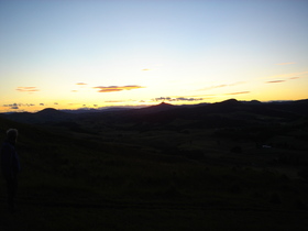 Palmerston: view from Puketapu at sunset