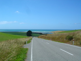 Waianakarua coastal road