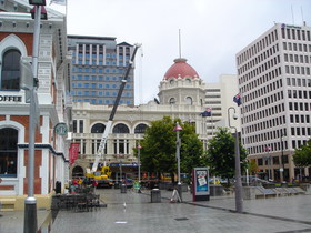 Christchurch: earthquake damage in Cathedral Square