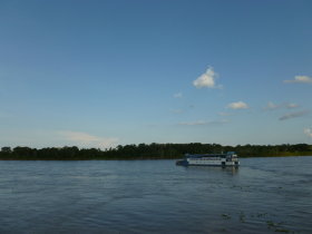 The Eduardo V Boat setting off for Iquitos