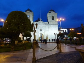 Huancayo: Plaza de la Constitución with Cathedral