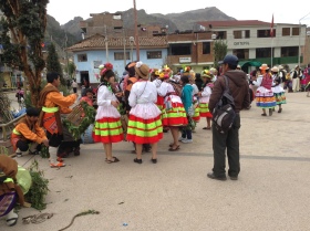 Huancavelica: getting ready for a folk-dancing festival