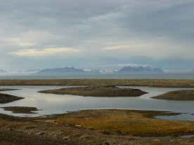 LYB Camp Site - view over the Bird Sanctuary and Isfjorden