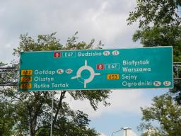 Sign to Littau in Suwalki