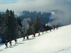 Kurz vor dem Skihaus am Bärenfang<br>(2. Gruppe)
