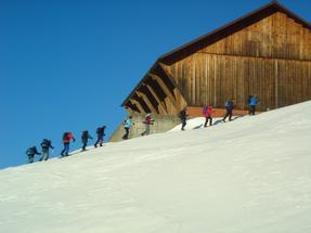 Kurz vor dem Skihaus am Bärenfang<br>(1. Gruppe)
