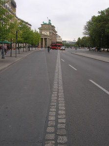 Line of the Berlin Wall